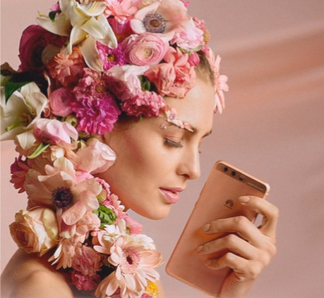HUAWEI imagen chica flores